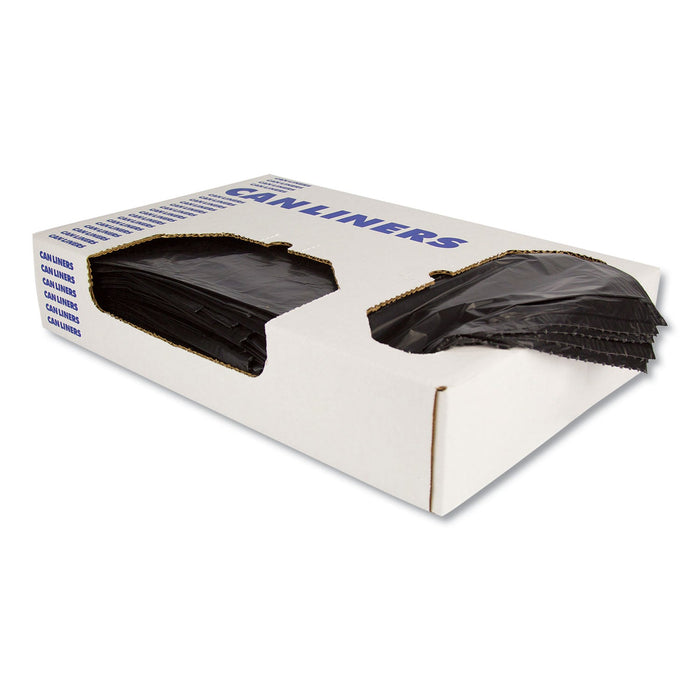 Heritage Linear Low-Density Can Liners, 10 gal, 0.55 mil, 24 x 23, Black, 500/Carton