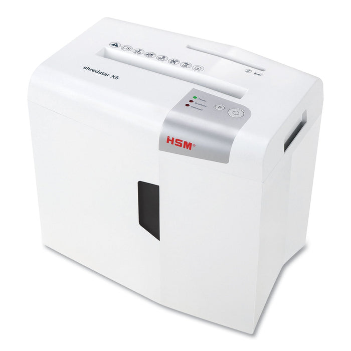 HSM of America shredstar X5 Cross-Cut Shredder, 5 Manual Sheet Capacity, White