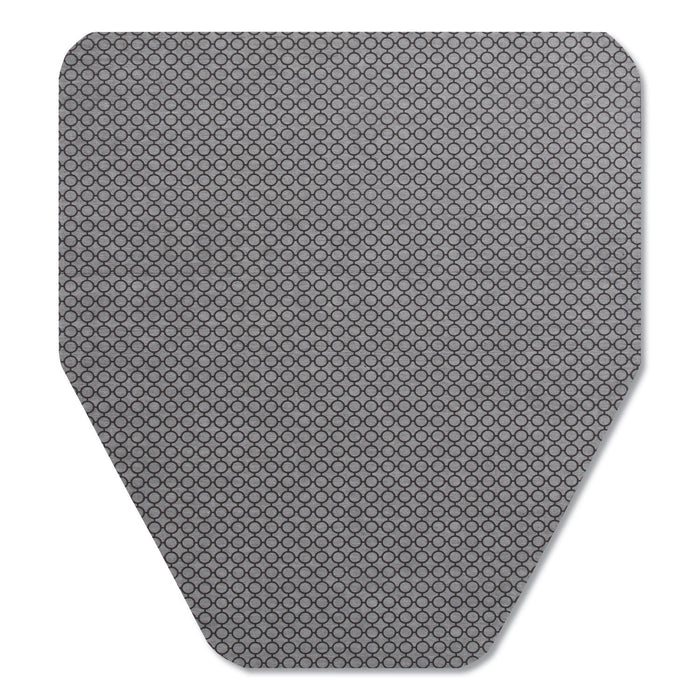 TOLCO Komodo Urinal Mat, 18 x 20, Gray, 6/Carton