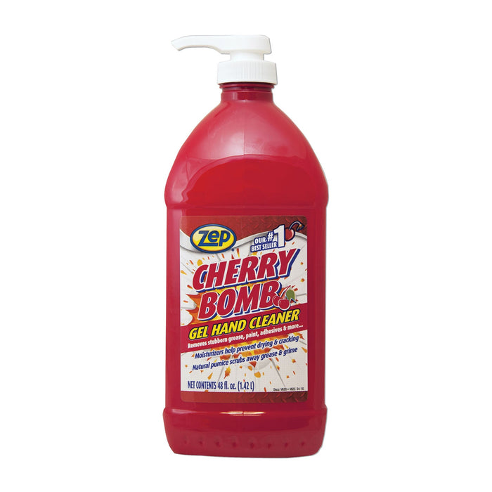 Zep Commercial Cherry Bomb Gel Hand Cleaner, Cherry Scent, 48 oz Pump Bottle