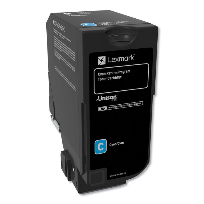 Lexmark 74C10C0 Return Program Unison Toner, 3,000 Page-Yield, Cyan