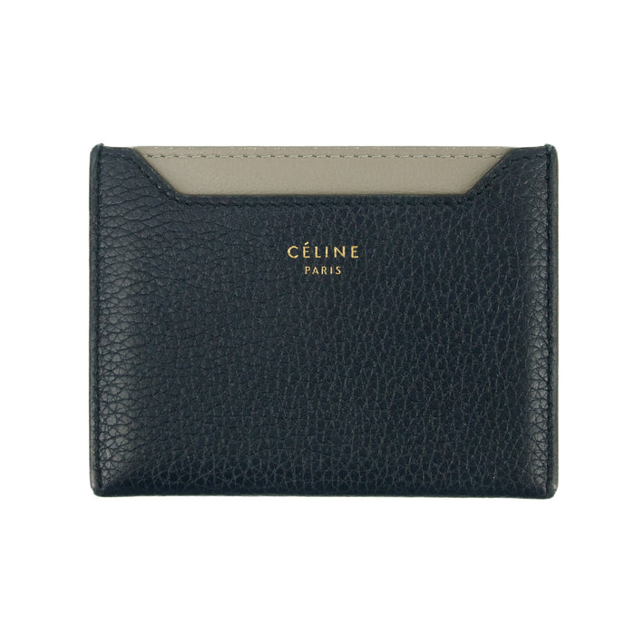 Celine Bicolor Blue / Grey Leather Card Case Holder Wallet #3236 by Bolt Boutique