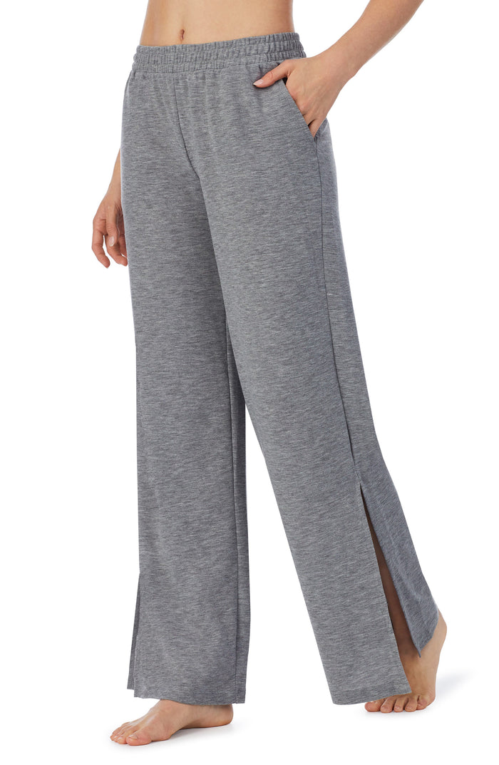 Refinery29 Side Slit French Terry Wide Leg Pants, Size Large by Vanessa Jane