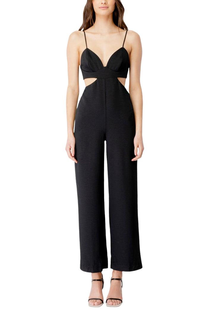 Bardot Womens Cut-Out Wide Leg Jumpsuit by Vanessa Jane