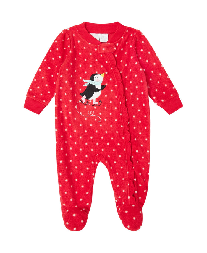 Koala Baby Baby Girls Snowflake Footed Coverall by Vanessa Jane