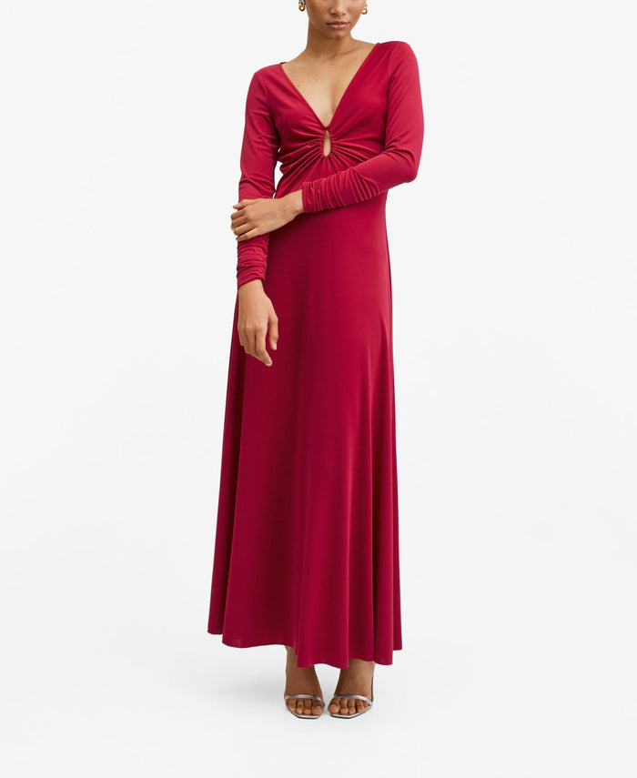 Mango Womens Side Slit Long Dress, Size Large by Vanessa Jane
