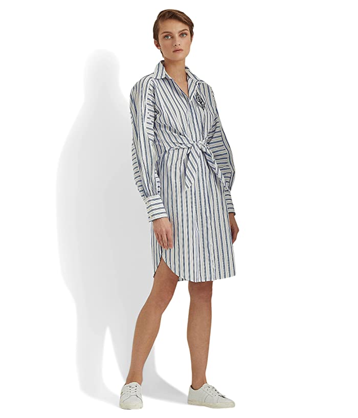 Lauren Ralph Lauren Striped Cotton Broadcloth Shirtdress by Vanessa Jane