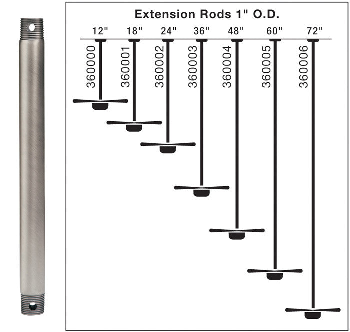 Kichler 12inches Down Rod for 9 Ft Ceilings by Vanessa Jane
