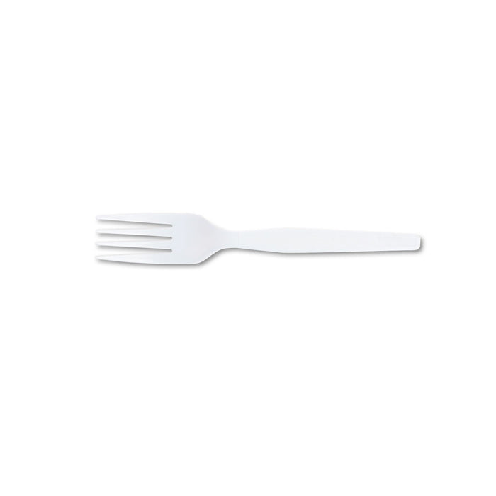 Dixie Plastic Cutlery, Heavy Mediumweight Fork, 1,000 Carton