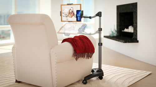 LEVO G2 V16 Rolling Tablet Stand Cart - WITH PHONE MOUNT by Levō