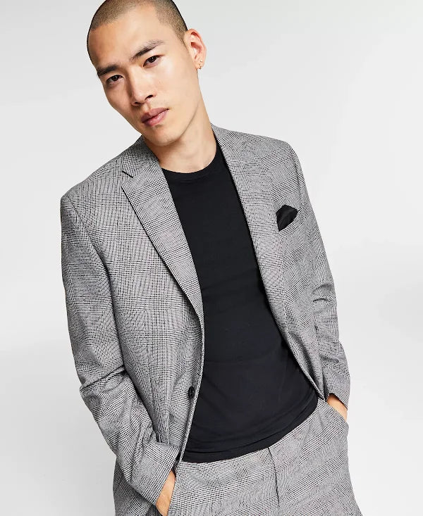 Bar III Mens Skinny-Fit Plaid Suit Jacket, 46L by Vanessa Jane