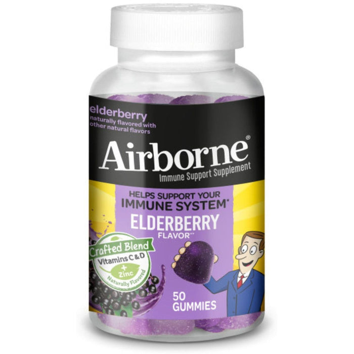 Airborne Immune Support Supplement, 180 Mg, Gummies, Elderberry Flavor by Pasteur Pharmacy