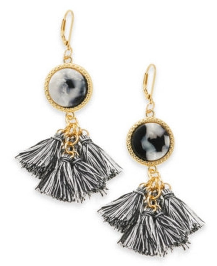 Inc Gold-Tone Tortoise-Look Multi-Tassel Drop Earrings by Vanessa Jane