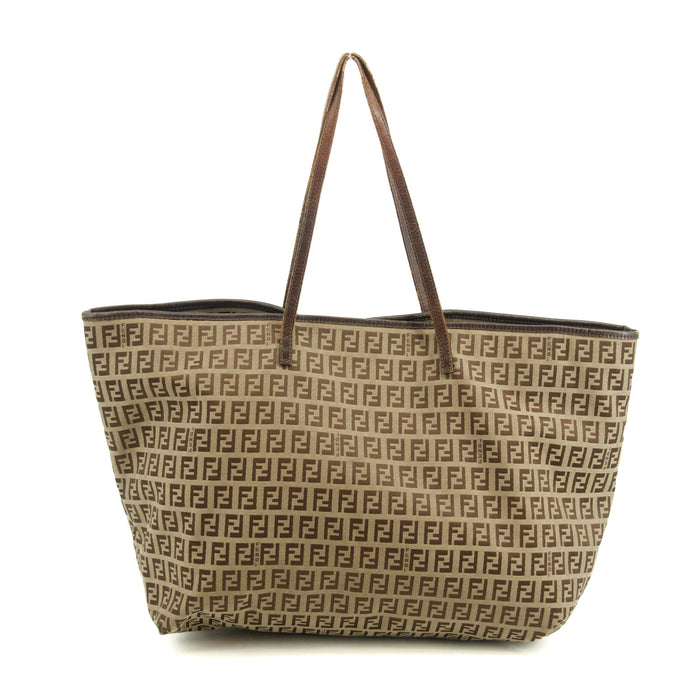 Fendi FF Zucchino Patter Beige Shoulder Bag #3579 by Bolt Boutique