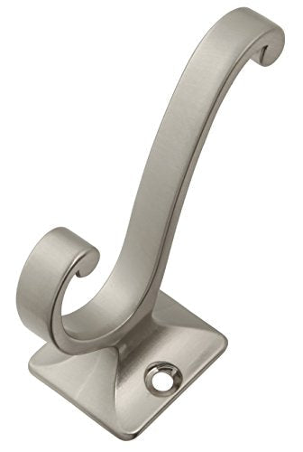 Hickory Hardware P25024 Double Metal Coat Hook Satin Nickel by Vanessa Jane