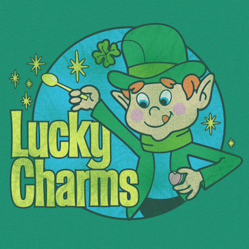 Tee Luv x Comfort Colors 70s Lucky Charms Cereal Leprechaun T-Shirt - Grass Green by Tee Luv