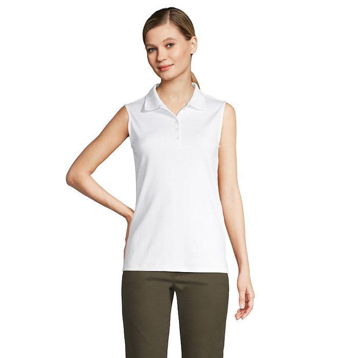 Lands End Petite Sleeveless Supima Cotton Polo Shirt,PM by Vanessa Jane