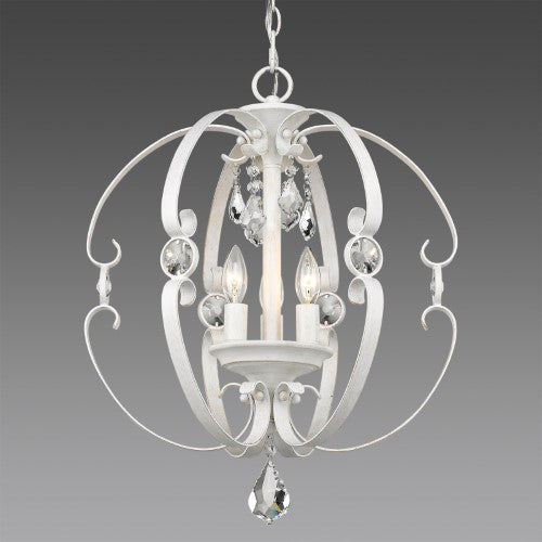 Golden Lighting Ella Pendant, 3-Light, French White, 18W (1323-3P FW AJDX) by Vanessa Jane