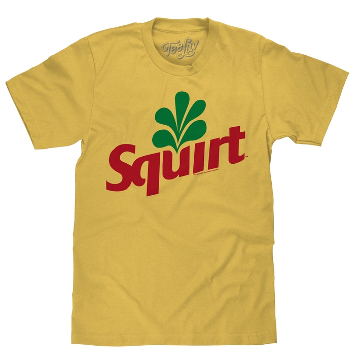 Squirt Grapefruit Soda Logo T-Shirt - Banana Yellow by Tee Luv