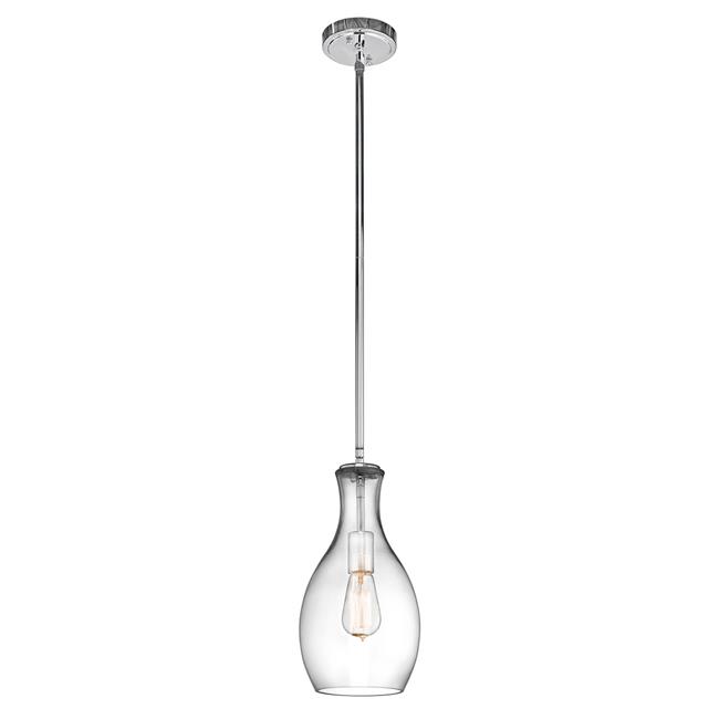 Kichler Lighting Everly 7 Inch Mini Pendant Everly - 42456CHCLR - Modern Contemp by Vanessa Jane