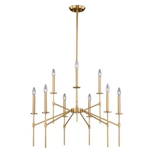 VAXCEL H0180 Kedzie 9L Chandelier Brass by Vanessa Jane