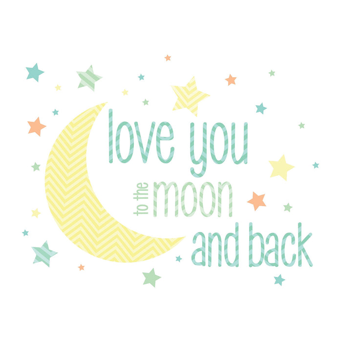 WallPops I Love You to the Moon Wall Wishes by Vanessa Jane