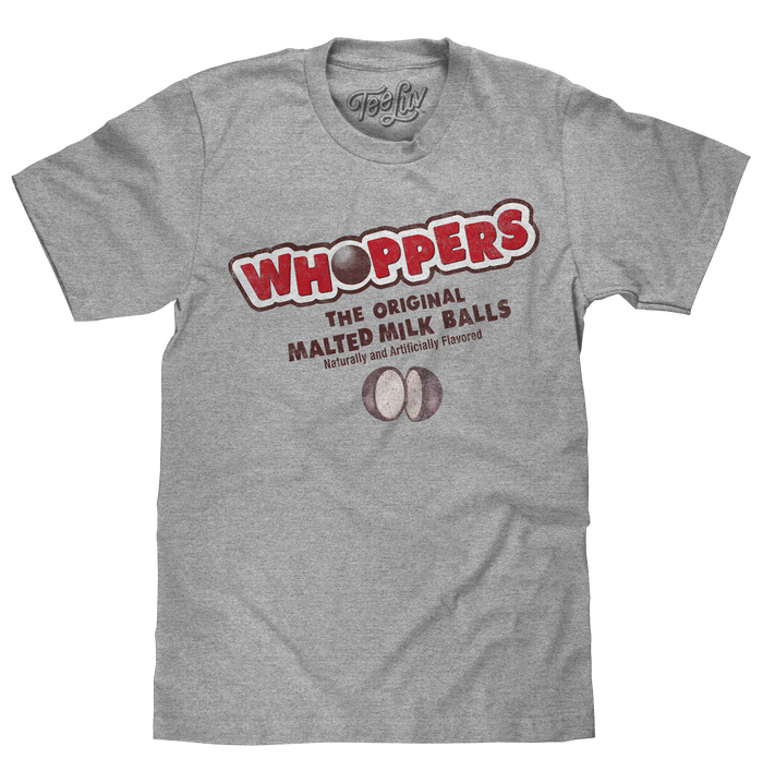 Whoppers The Original Malted Milk Ball T-Shirt - Athletic Heather by Tee Luv