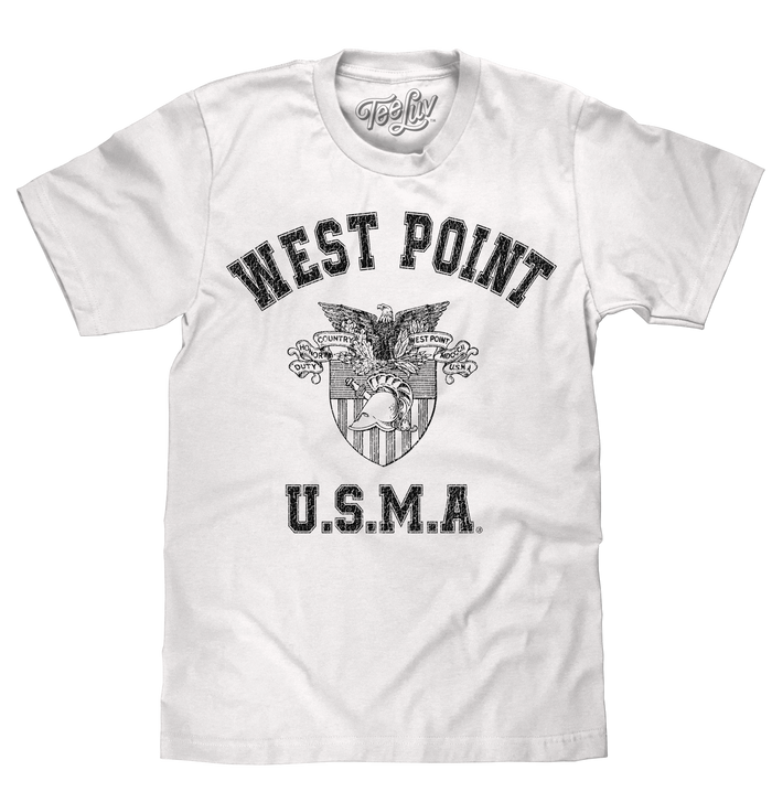 West Point U.S.M.A T-Shirt - White by Tee Luv