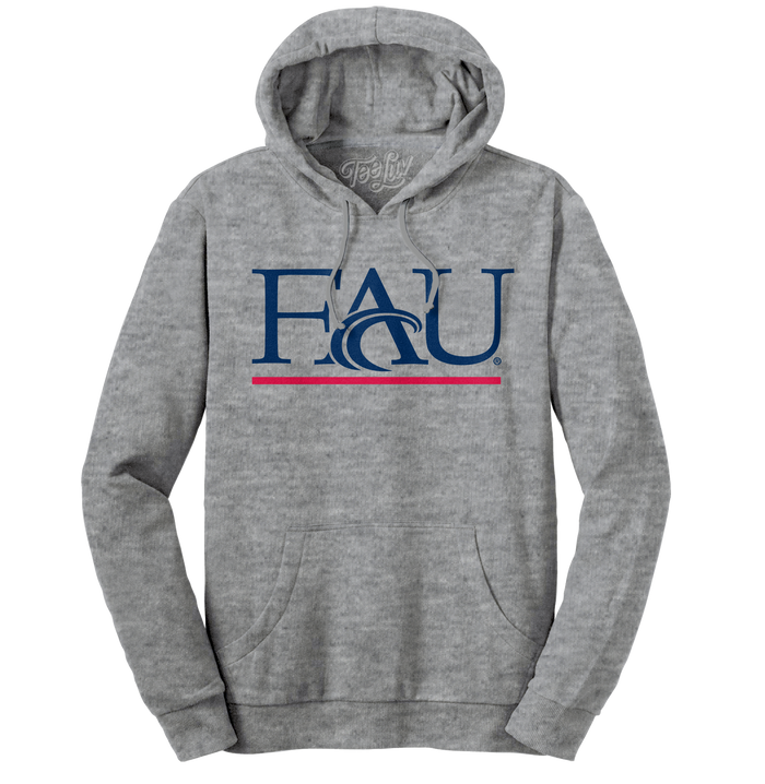Florida Atlantic University Hooded Sweatshirt - Gray by Tee Luv