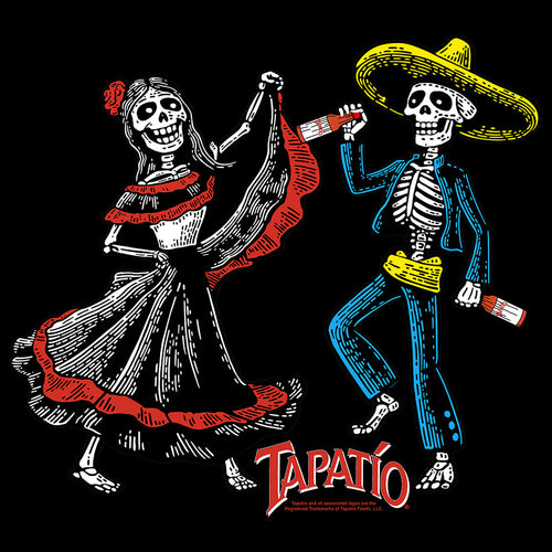 Tapatio Hot Sauce Day Of The Dead T-Shirt - Black by Tee Luv