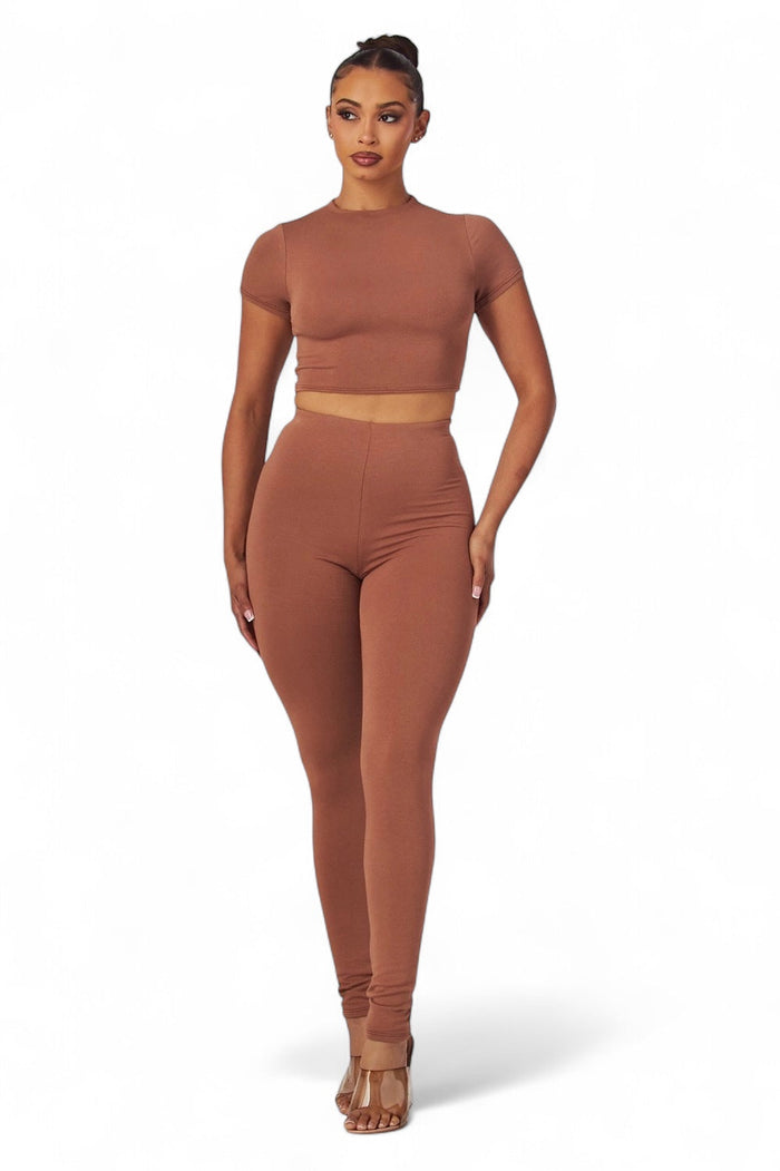 Jovie Crop Top & Skinny Leg Set by The House of Stylez
