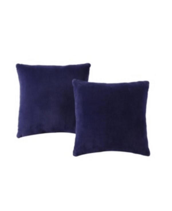 Morgan Home Velvet 18 Square Decorative Pillow 2-Pack, Navy by Vanessa Jane
