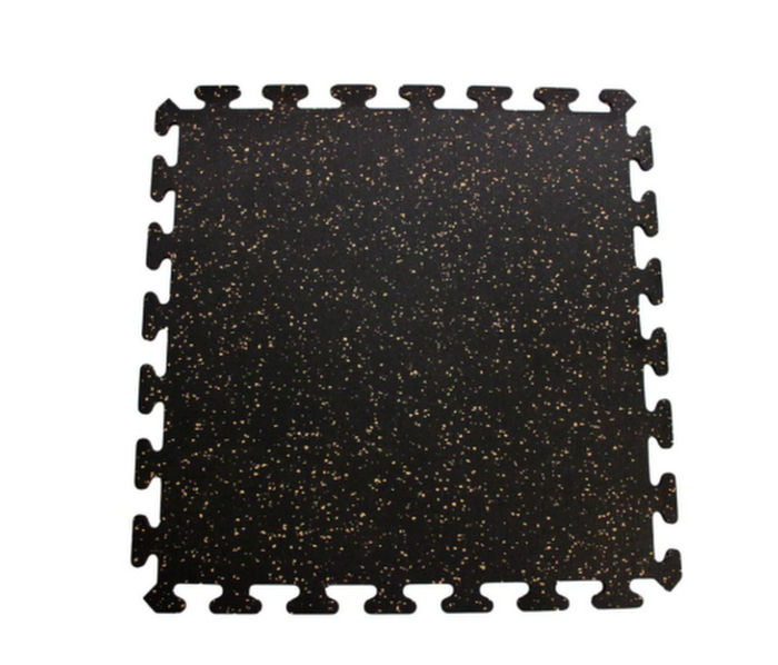 iFlex Black With Blue Speck 24in Recycled Center Floor Tiles, 6 Pack by Vanessa Jane