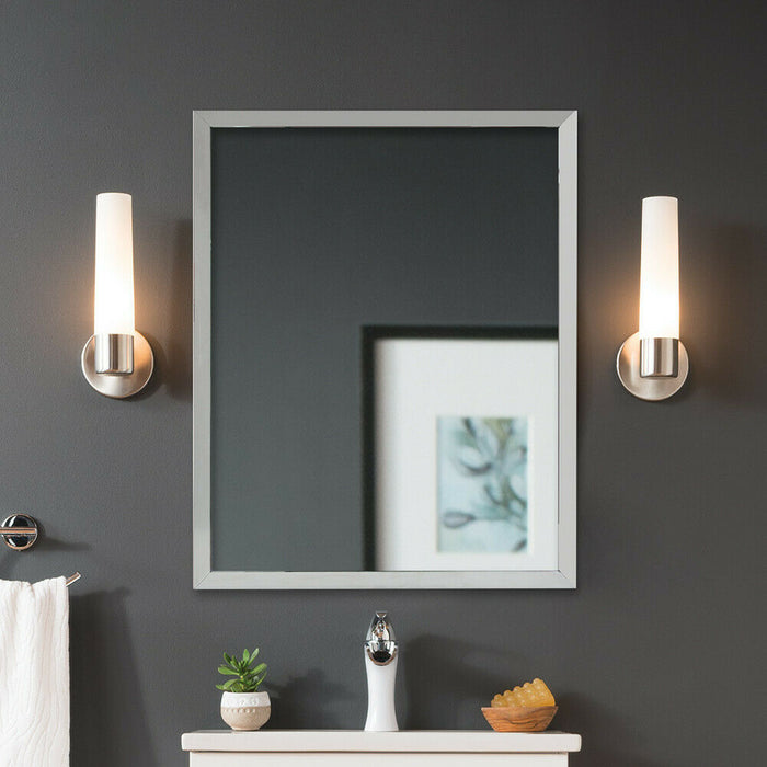 Foremost 30 x 24 Rectangular Flat Aluminum Framed Wall Mounted Accent Mirror by Vanessa Jane