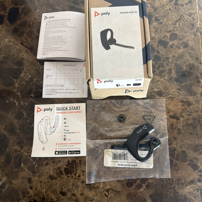 Poly Voyager 5200 UC Bluetooth Headset POTE16 NEAR MINT CONDITION by Price Is Right Miami