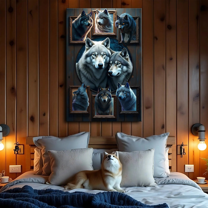 3D Wolf Collage Wall Art II by Tailored Canvases