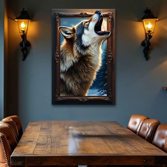 3D Wolf Wall Art by Tailored Canvases