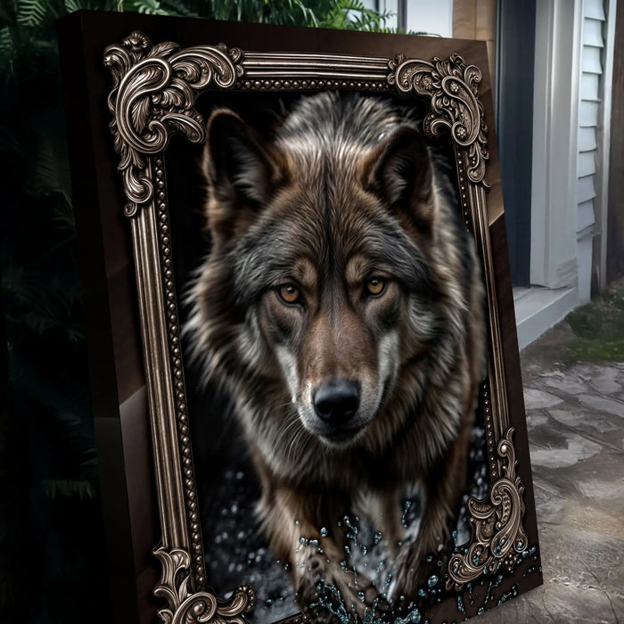 3D Wolf Wall Art II by Tailored Canvases