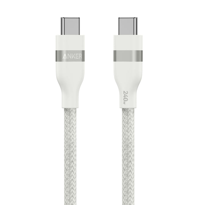 Anker USB-C to USB-C Cable (3 ft / 6 ft, 240W, Upcycled-Braided) by Anker