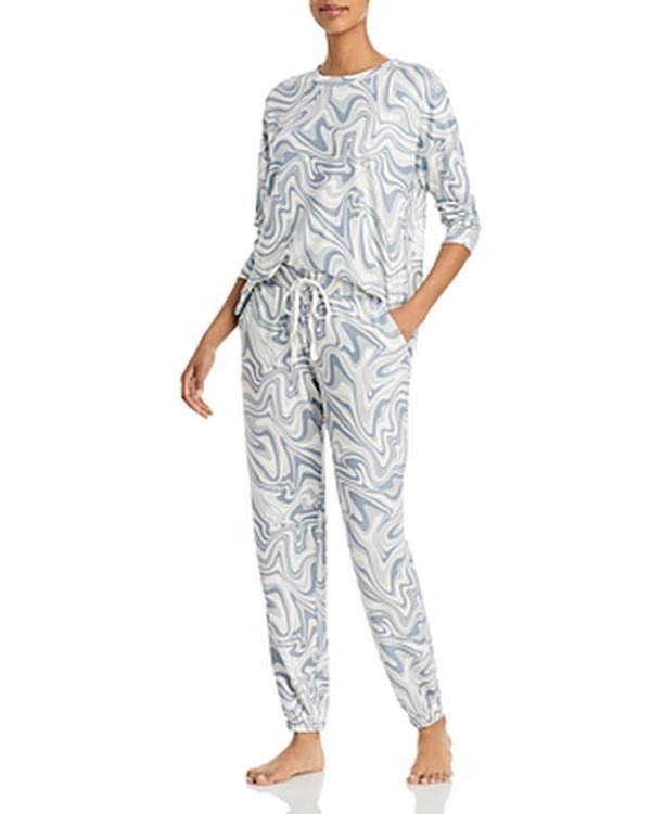 Aqua Happy Waves Pajama Set by Vanessa Jane