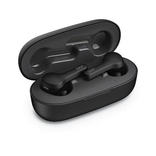 IN STOCK! JVC HA-A8TB In-Ear True Wireless Stereo Bluetooth® Earbuds with Microphone and Charging Case (Black) by Silarius