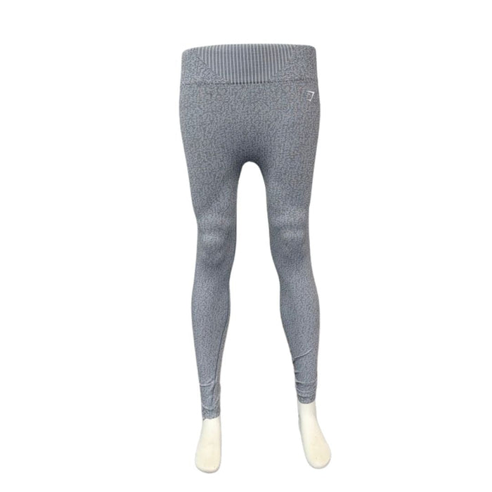 GYMSHARK Marl Seamless Leggings Light Grey Marl Womens Size Small by Vanessa Jane