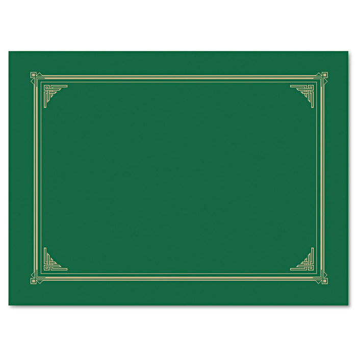 Geographics Certificate/Document Cover, 12.5 x 9.75, Green, 6/Pack