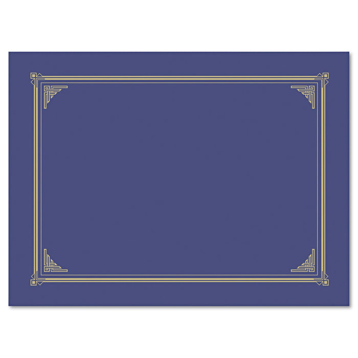 Geographics Certificate/Document Cover, 12.5 x 9.75, Metallic Blue, 6/Pack