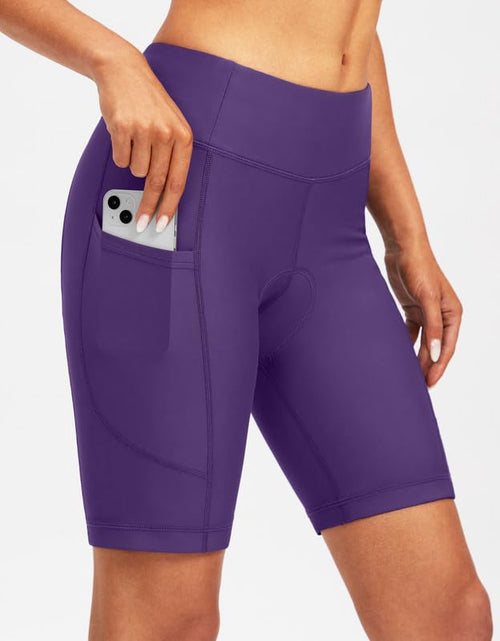 Bikewa Women's 4D Padded Cycling Bike Shorts Purple Zipper Pockets Size XL by Deal US