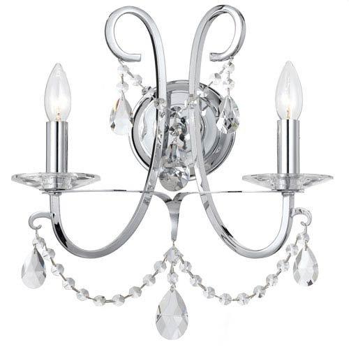 Crystorama Lighting-Othello - Two Light Wall Sconce Polished Chrome by Vanessa Jane
