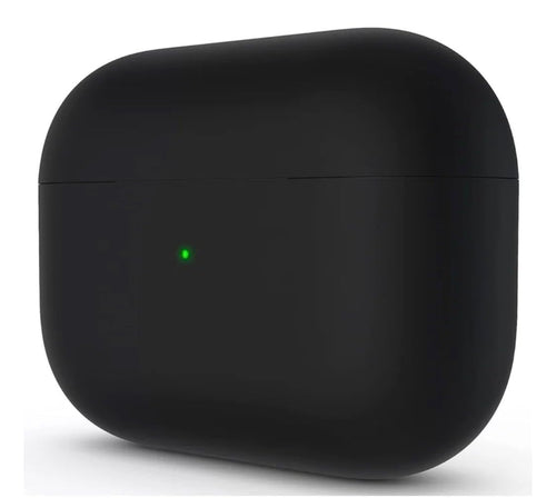 Silicone Case Compatible with AirPods Pro (2019), Liquid Silicone Protective Skin with Front LED Visible Indicator, Black by Generic