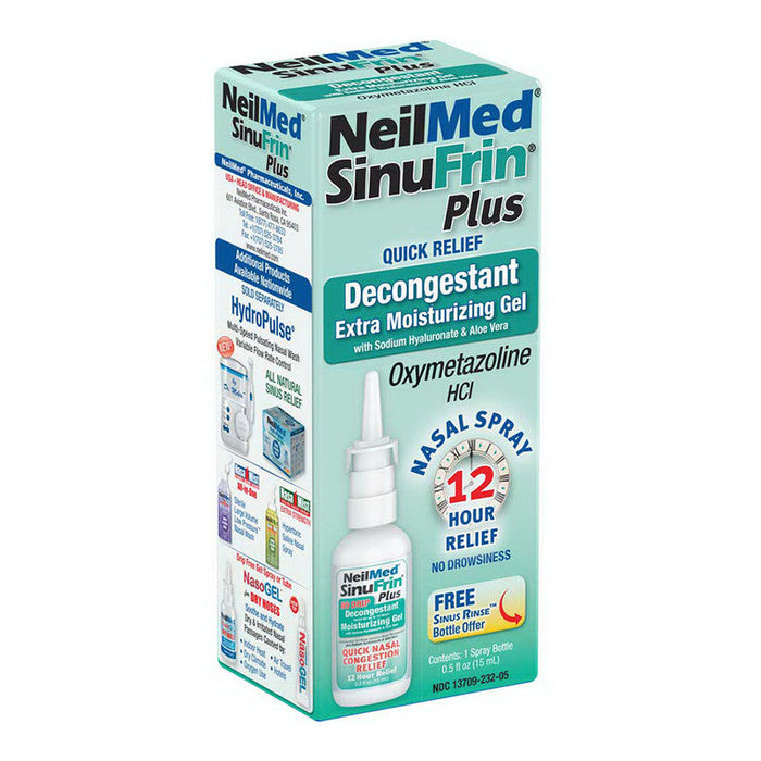 Sinufrin Plus Decongestant Moisturizing Nasal Gel 0.05%, 0.5 oz (15 mL) by Pasteur Pharmacy