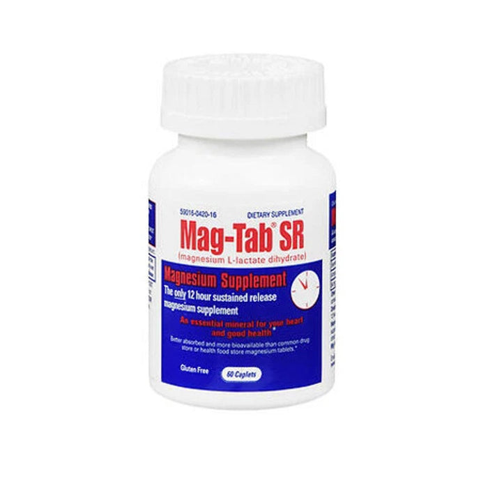 Mag-Tab SR Magnesium Supplement - 60 Caplets by Pasteur Pharmacy