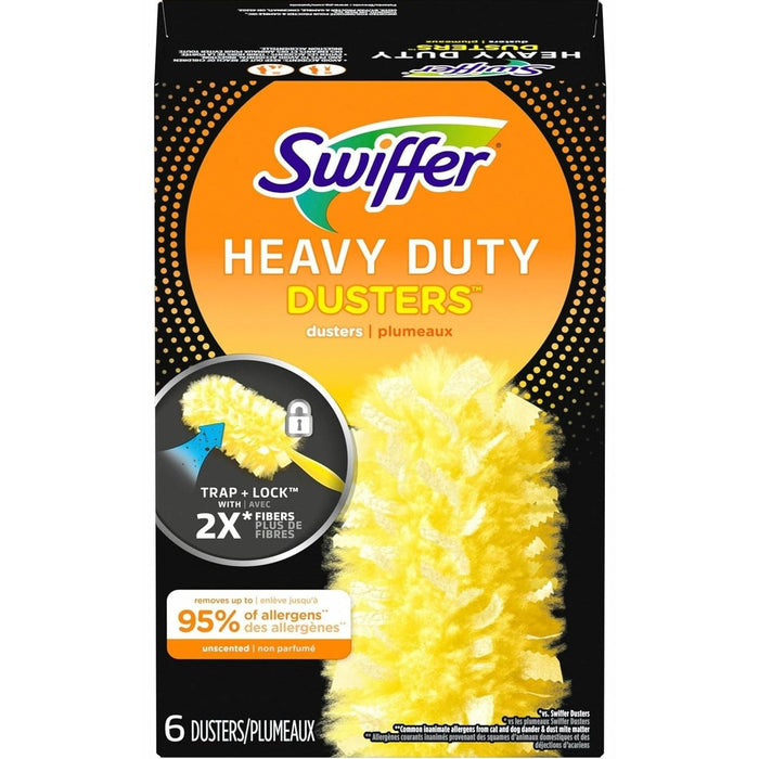 Swiffer Heavy Duty Dusters Refill, Dust Lock Fiber, Yellow, 6 ct by Pasteur Pharmacy